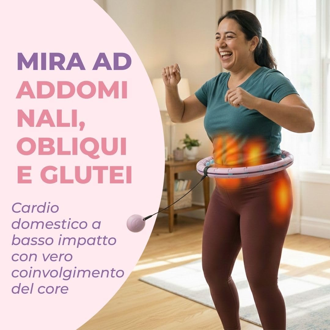 Swiss Activa+ Smart Hula Hoop con Contacalorie e Peso