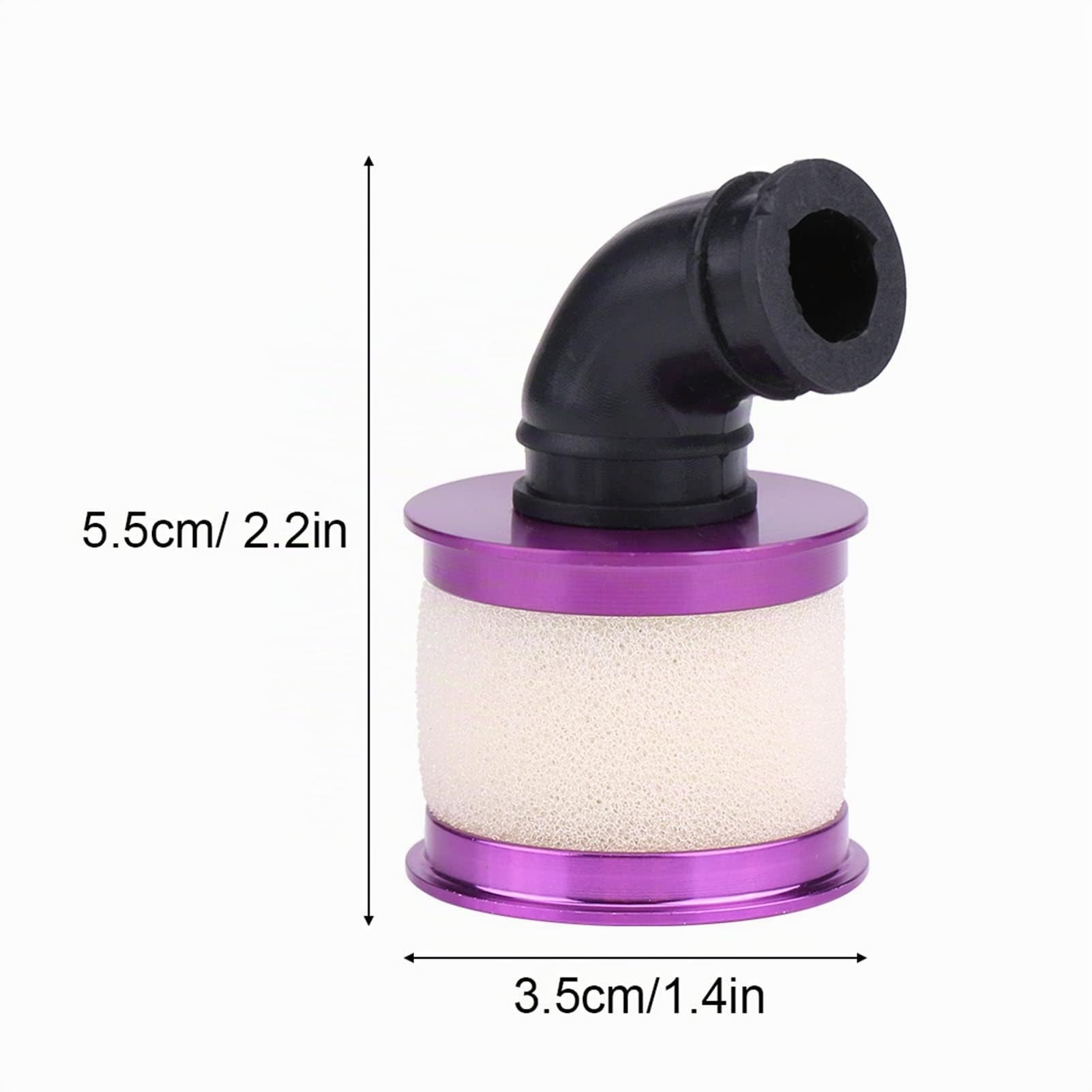Filtro Aria RC, Filtro Aria con Cappuccio in Lega di Alluminio con Spugna Filtrante per Motore 1/8 Power Ricambi Motore RC Accessori Auto Modello(Purple)