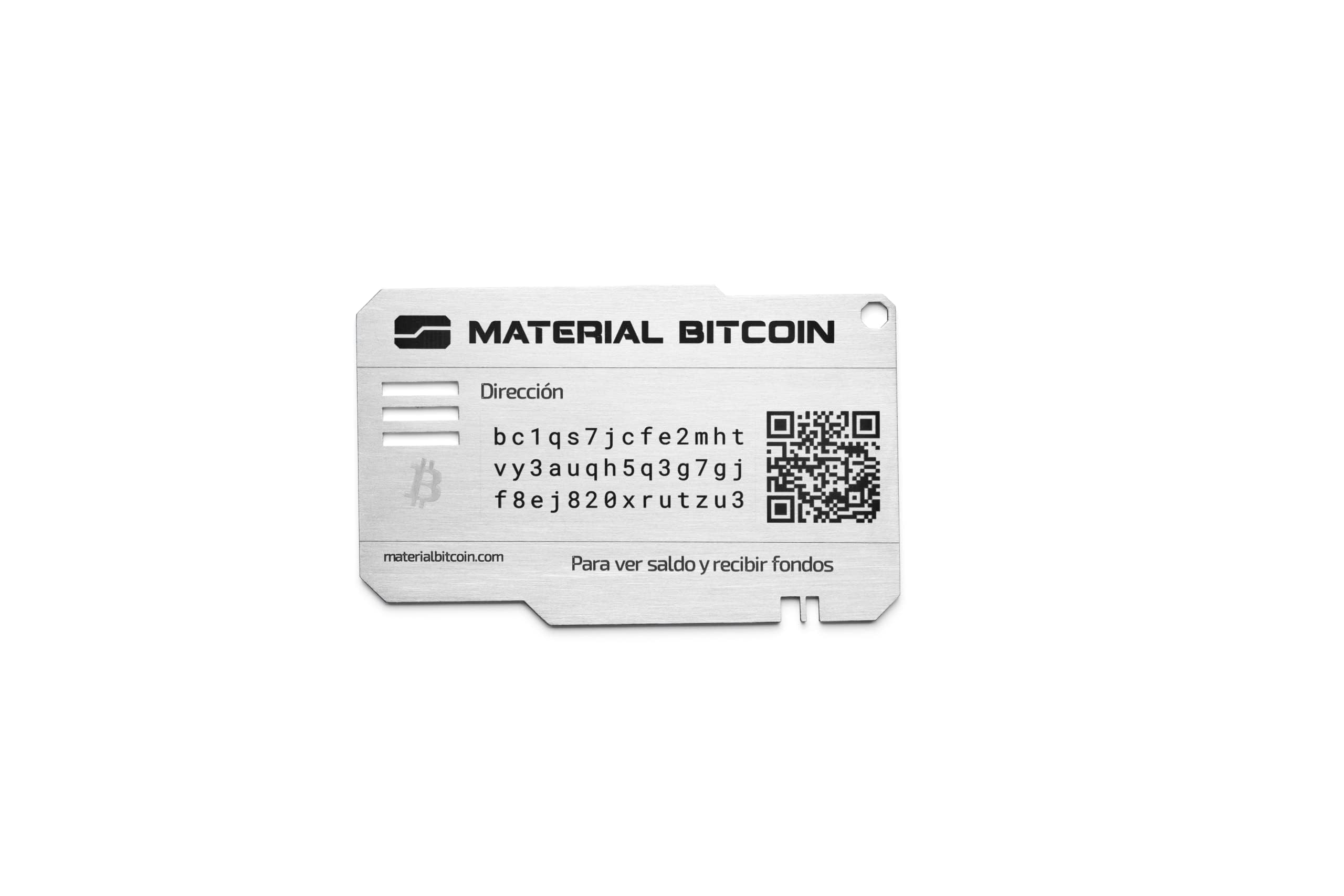 MATERIAL BITCOIN - Placa Estándar Español - Monedero Bitcoin físico -  Imposible de hackear - Diseñado para durar 200 años - Fabricado bajo  estrictas Medidas de Seguridad y privacidad : Amazon.es: Moda