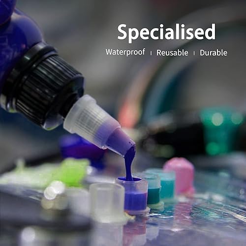 Miniatura 6 de 100 tapas de tinta de tatuaje con base de 0.433 x 0.394 in para pigmento de maquillaje transparente contenedor taza Moricher tatuaje accesorio