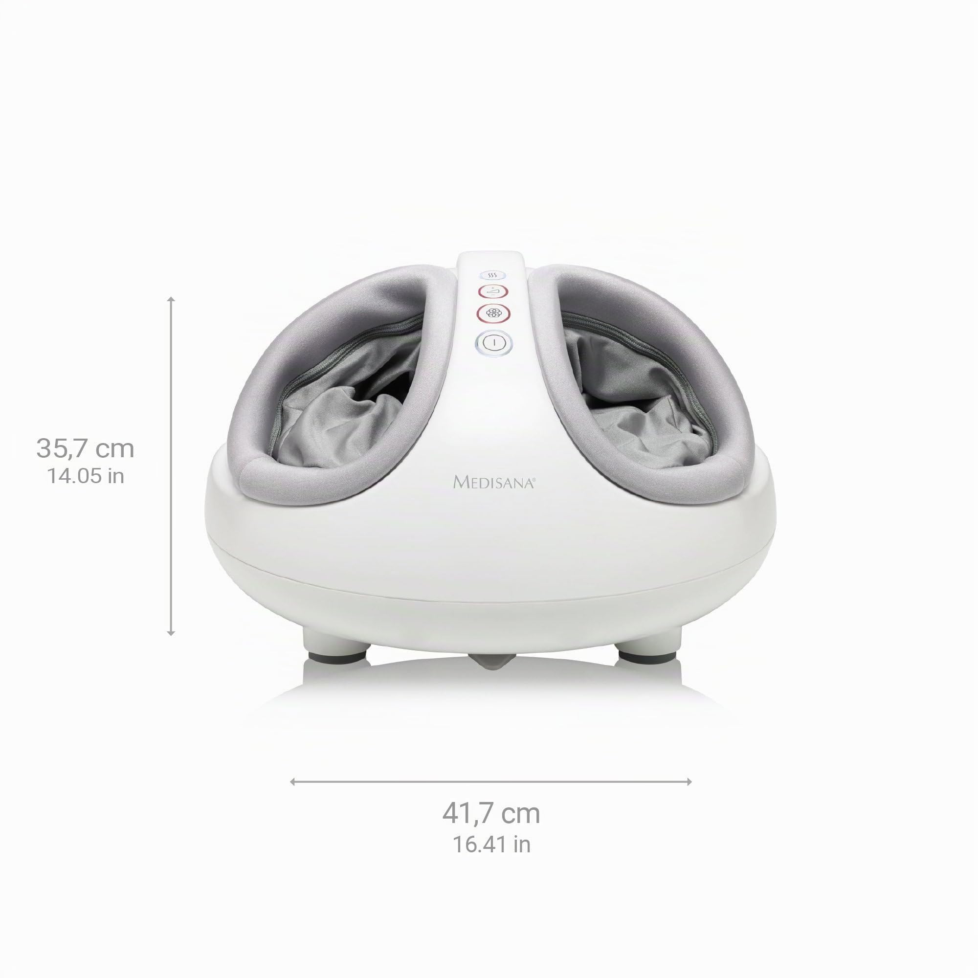 medisana FM 888 Massaggiatore plantare Shiatsu, elettrico, funzione luce rossa, funzione calore, 2 velocità, massaggio shiatsu e compressione per piedi e pianta del piede
