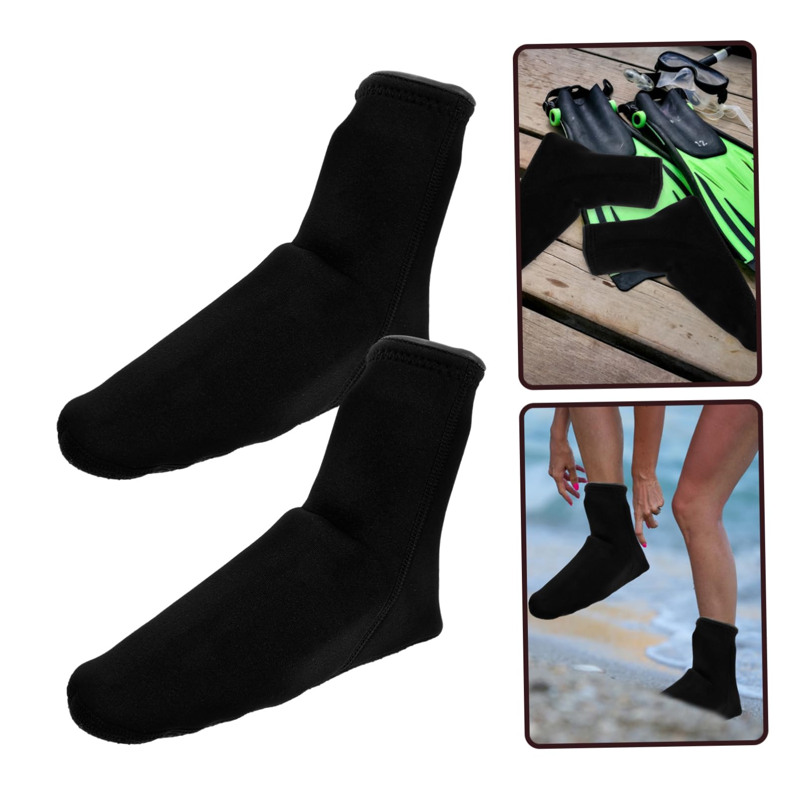 GOOHOCHY Warm Keeping Nonskid Diving Socks 1 Pair for Swimming Diving Water Fitness