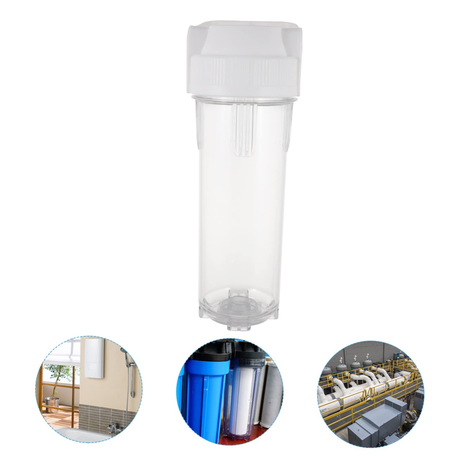 Bouteille Filtrante 10 Pouces Antidéflagrante, Filtre à Eau Maison, Installation Facile, pour Robinet Cuisine, Pet et Pp