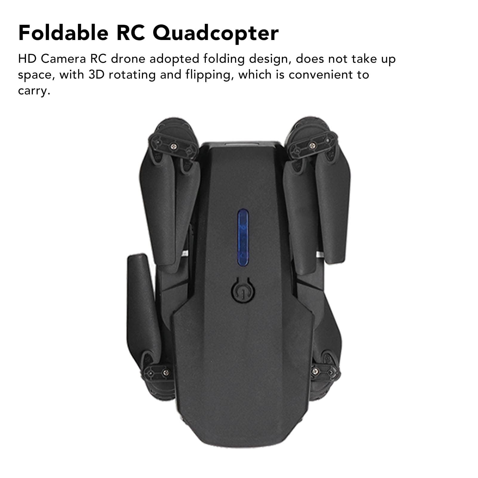 4-osiowy Dron RC z podwójną kamerą 4K HD dla Początkujących Dorosłych, Obracany w 3D Składany Quadcopter FPV RC z Unoszeniem się w Wysokim Położeniu, trajektorią Lotu, Połączeniem