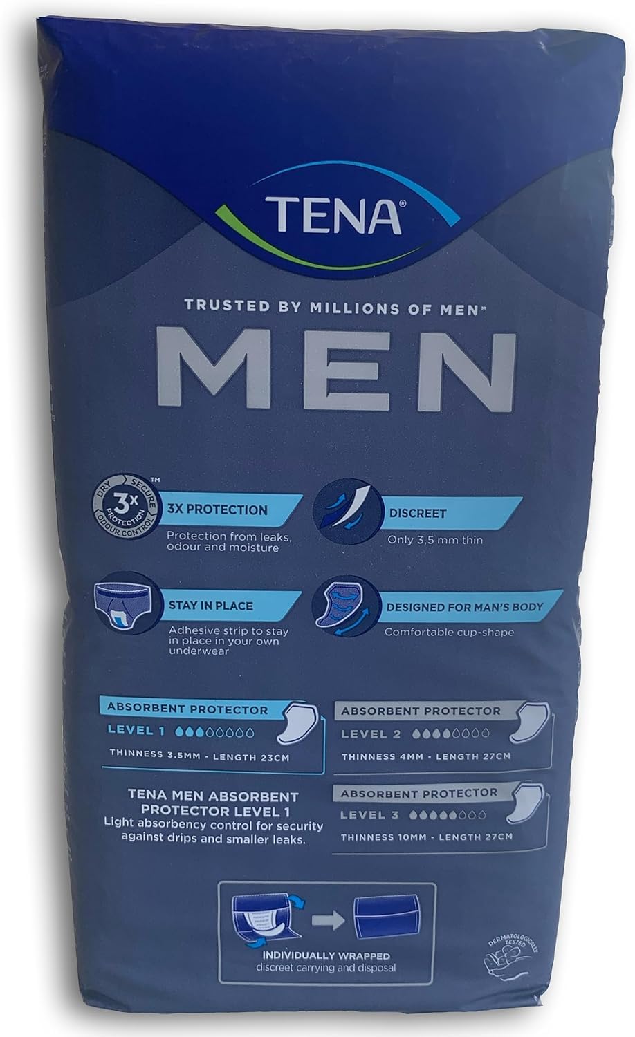 TENA MEN Level 1 - Estándar (variante básico) (Paquete ahorro (6 x 24 unidades)