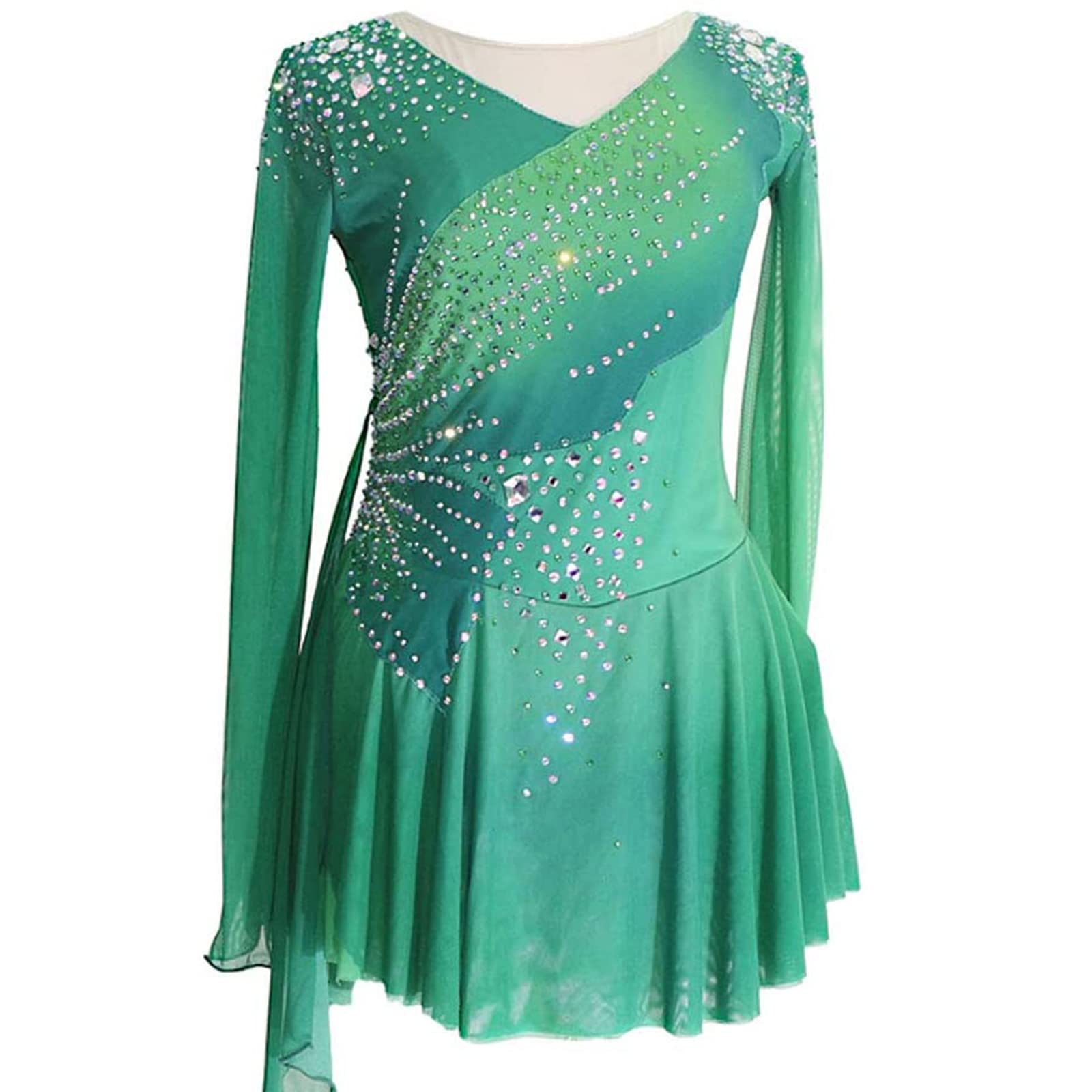 green emerald velvet dress Audrey Square Neck Gown- Ice 0