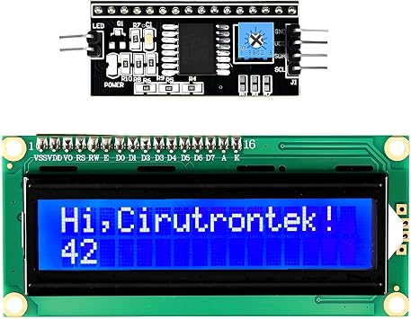 I2C 1602 LCD Display Module 16X2 Blue Backlight LCD Module for Raspberry Pi Arduino - 2-Pack