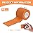 KISEER 15 Pack 2 Inch x 5 Yards Orange Self Adhesive Bandage Breathable Cohesive Bandage Wrap Rolls Elastic Self-Adherent Tape for Stretch Athletic, Sports, Wrist, Ankle