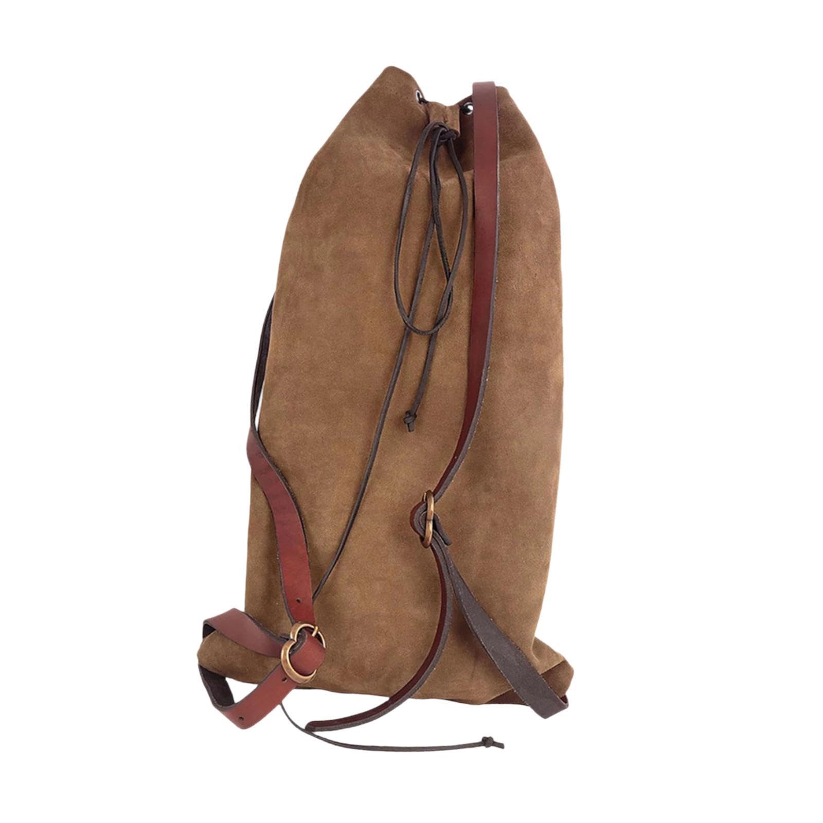 Medieval Backpack Unique Practical Knight Bag for Fancy Dress Camping Riding Brown-image-4