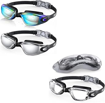 Aegend Adult Swim Goggles + Adult 2 Pack Swim Goggles