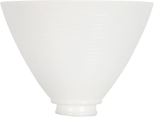 Upgradelights Lámpara de pie de cristal de 8 pulgadas Reflector de sombra de vidrio y bombilla de 3 vías Mogul