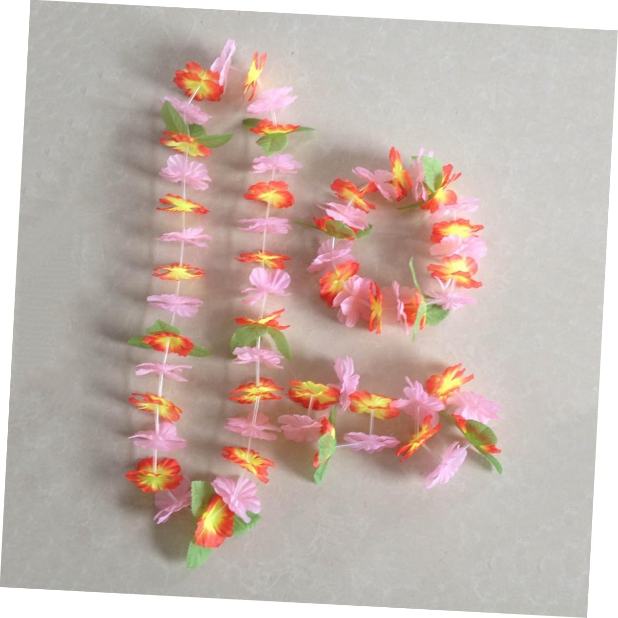 SHINEOFI Collar Hawaiano 12 Piezas Guirnalda Hula Collar de Guirnalda Lei Guirnalda de Flores Collares Guirnalda Hawaiana Suministros de decoración de Fiesta Luau pétalo Colocar Accesorios