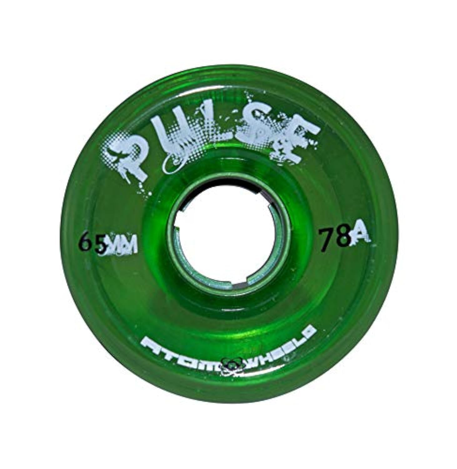 Atom Skates Quad Roller Wheels/Outdoor/Hardness 78A / Green Pulse / 2 Packs - 8 Wheels