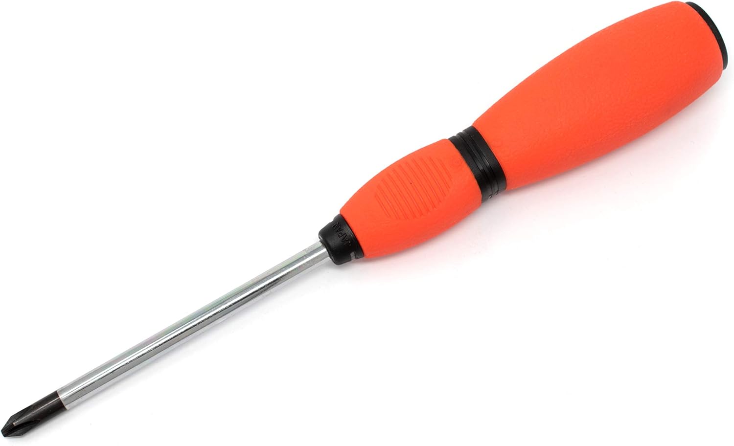 RW 0159-102 JIS (Japanese Industrial Standard) Screwdriver JIS #2 Cross Point Soft Grip Rubber Handle Made in Japan Medium 9 Inch/230 mm Full Tang Solid Shaft Screw Driver