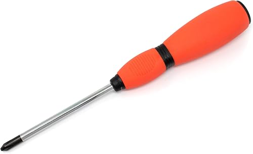 RW 0159-102 JIS (Japanese Industrial Standard) Screwdriver JIS #2 Cross Point Soft Grip Rubber Handle Made in Japan Medium 9 Inch/230 mm Full Tang Solid Shaft Screw Driver