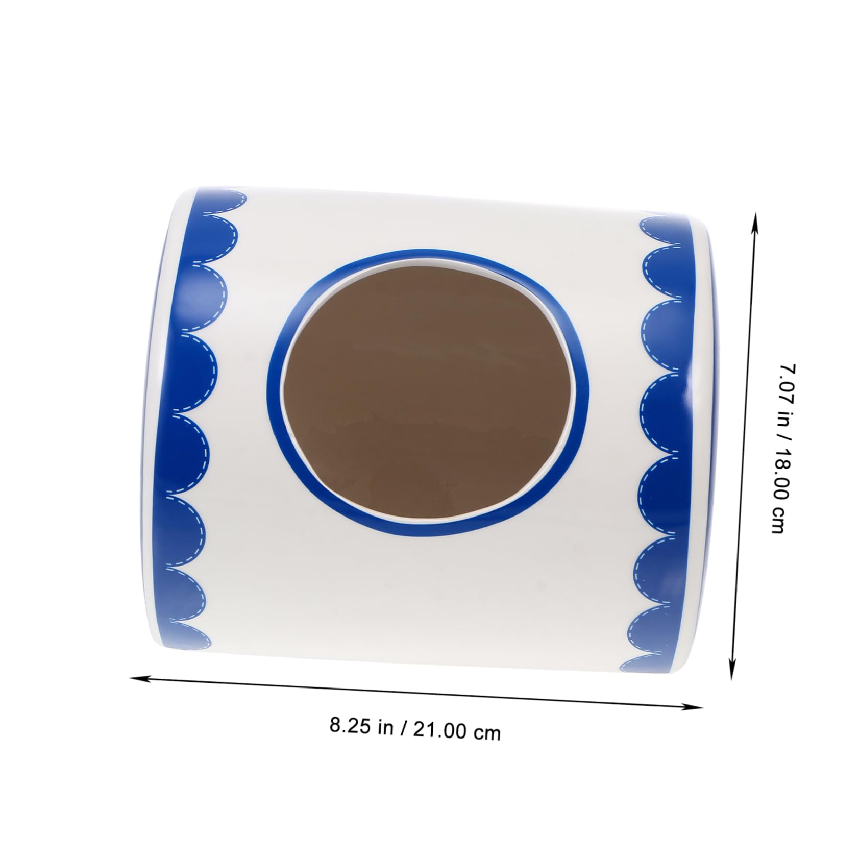 Casetta in Ceramica Blu per Criceti e Ricci, Rifugio Estivo Confortevole e Resistente, come Casa Fresca per Piccoli Animali Domestici
