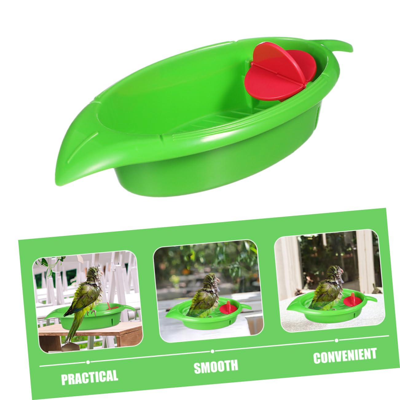 GAROZATION Parrot Bath Toy Bird Bathing Basin Bird Shower Bath Bowl Parrot Bathing Tub