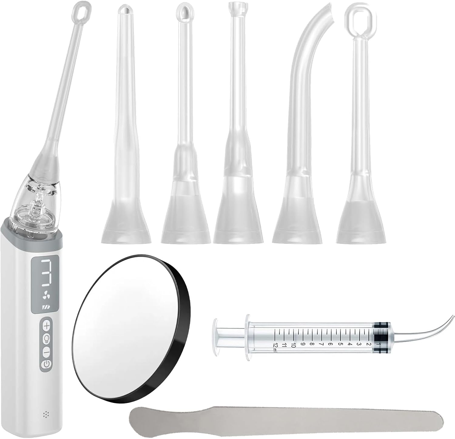 Electric Tonsil Stone Remover Tonsil Stone Removal Kit Vacuum with Irrigation Syringe Instant Suction Tonsil Stone Removal(B)