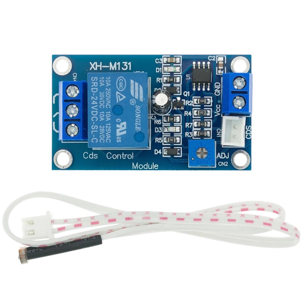 Xh-M131 5V-Xh-M131 Dc 5V 12V 24V 10A Light Control Switch Photoresistor Relay Module Detection Sensor Brightness Automatic Control