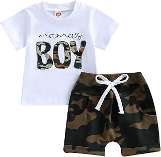Summer Baby Boy Clothes Aunties Boy T-Shirt Shorts Set | Aunties Baby Clothes Boy,3-6 Month Boy Clothes,Toddler Boy Summer Outfit,Short Sleeve Top,2 Pieces,6-9M,9-12M,12-18M,18-24M