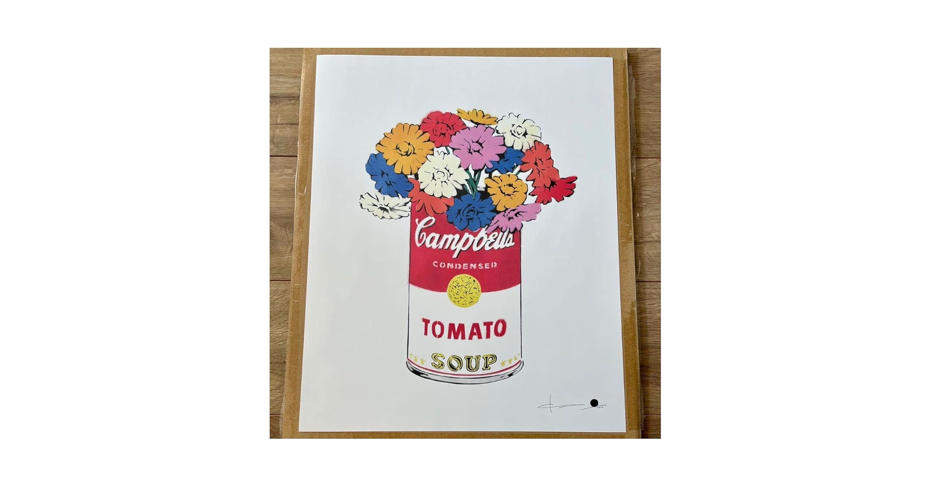 kurry カリー　アート　ポスター　花 Amazon.co.jp: kurry○カリー○キャンベル缶アート○○四つ切