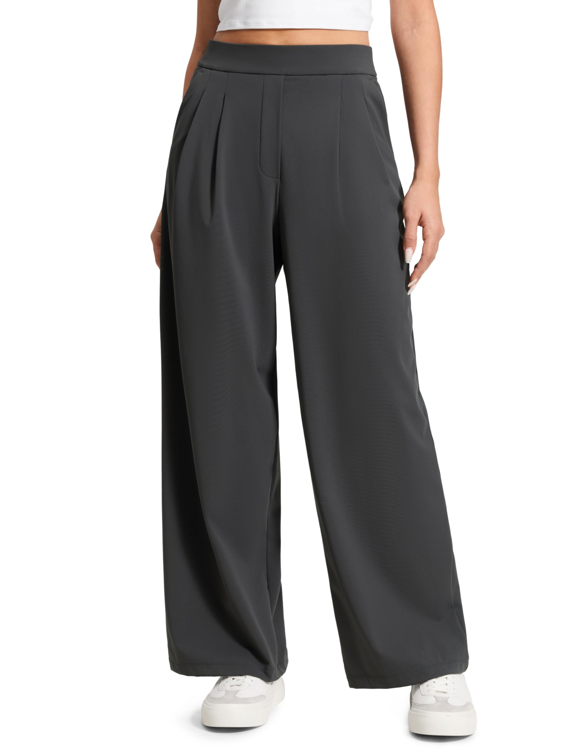 CRZ YOGA 4 Way Stretch Werkbroek Voor Dames 29 Wijde Pijpen Hoge Taille Zakelijke Casual Jurk Reisbroek Met Zakken Zwart Xl 3619488033 CRZ YOGA 4 Way Stretch Werkbroek Voor Dames 29 Wijde Pijpen Hoge Taille Zakelijke Casual Jurk Reisbroek Met Zakken Zwart Xl 3619488033