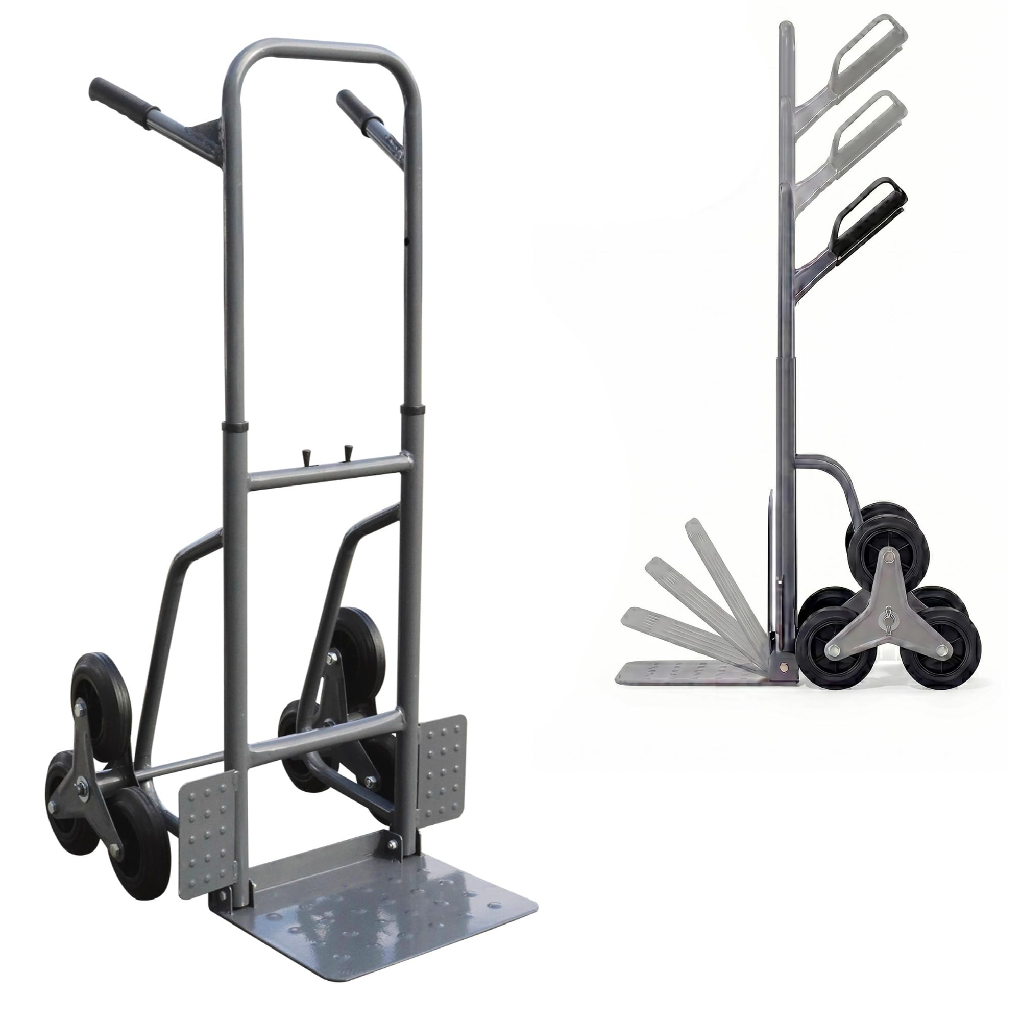 B&Q -  Move-It Heavy Duty Stair Climber Sack Truck 300Kg Capacity Foldable Steel Tri Wheeled Hand Trolley