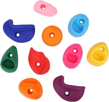 10pcs Rock Climbing Holds,Climbing Rock Wall Grips with Mounting Hardware for Kids and Adults