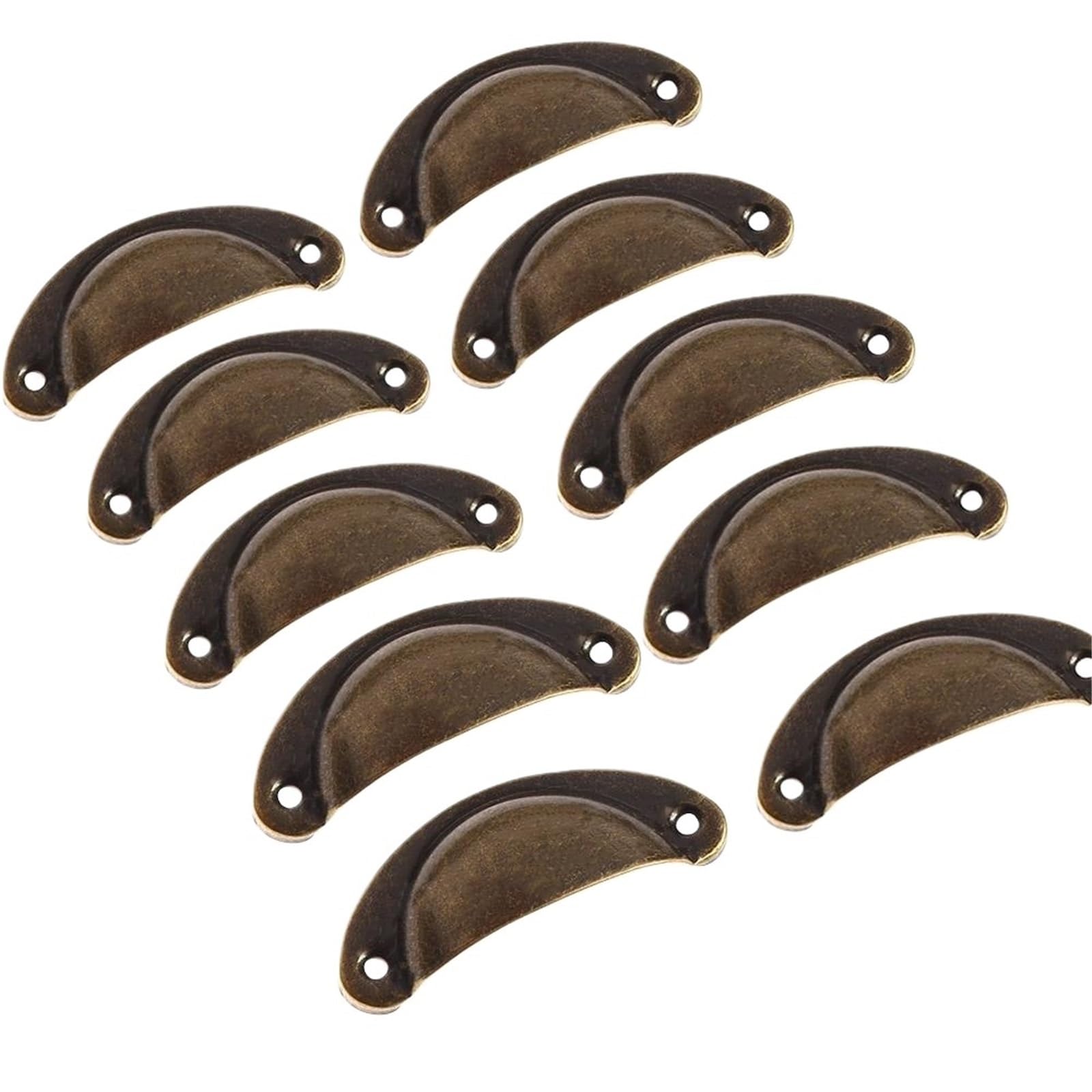ZHSOAO 10 pcs Case Hardware Vintage Furniture Cabinet Drawer Metal Shell Antique Knob Pull Handles for Cabinet Cupboard