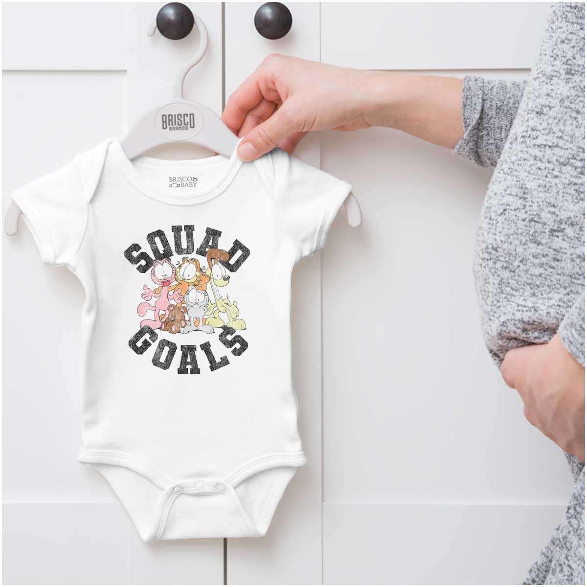 Brisco Brands Garfield Friends Cartoon Squad Goals Baby Romper Boys or Girls