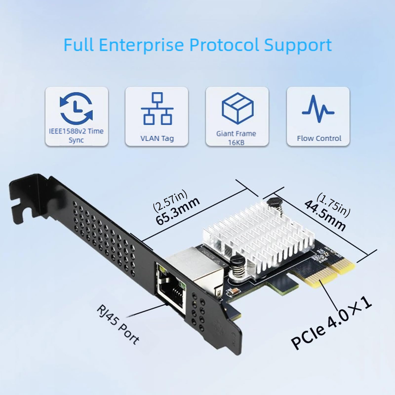 Carte réseau Gigabit PCIE4.0 10Gbps, Carte à Puce 82574, Port RJ45, Adaptateur électrique 10000Mbps pour Ordinateur de Bureau, Mise en réseau Rapide