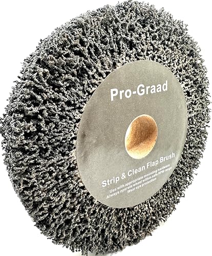 6" x 1" Black 40 Grit Strip &amp; Clean Non-Woven Flap Brush Wheel