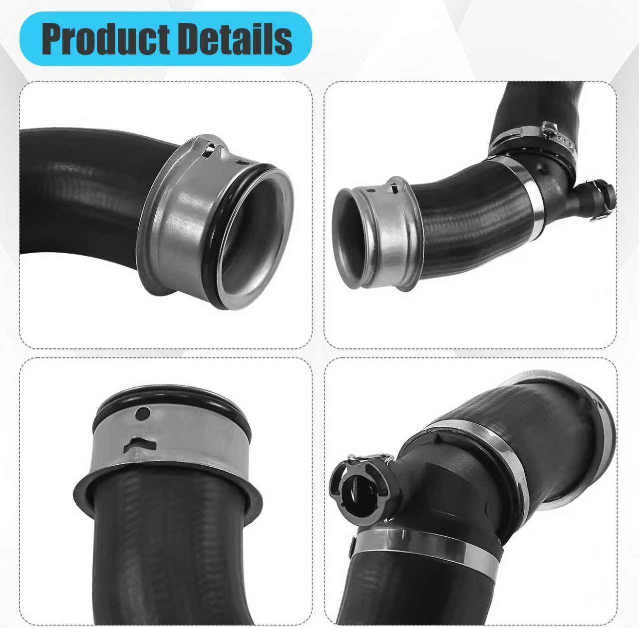Upper Radiator Coolant Hose Pipe Compatible with Mercedes-Benz S211 W211 E350 V6 3.5L 2006-2009 Replaces A2115014782 2115014782 Rubber Radiator Hose