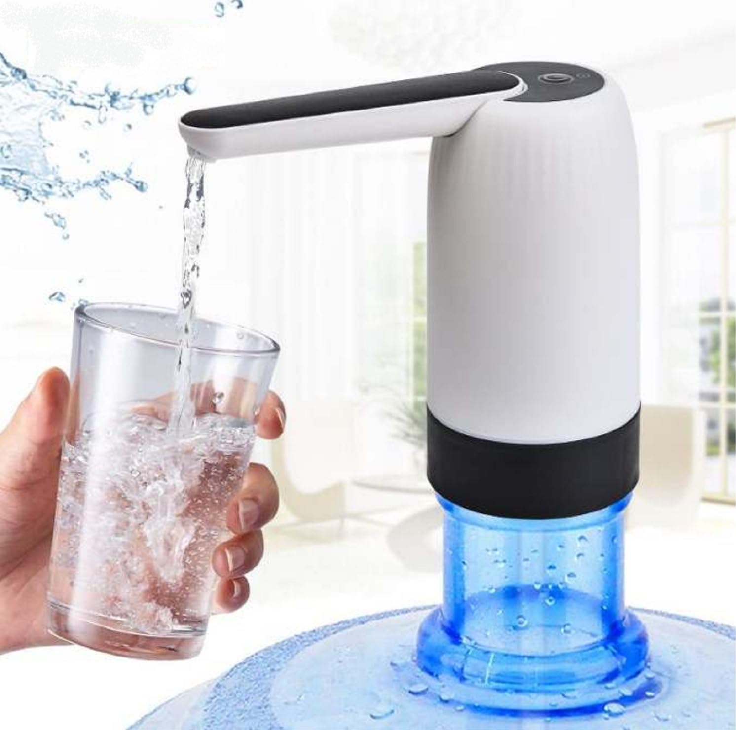 SShop Automatic Wireless Water Can Dispenser Pump for 20 litre Bottle Can, with Low Noise & High Efficiency (White & black Color, Detachable) (B0D3QR1R3L) Amazon Price History, Amazon Price Tracker