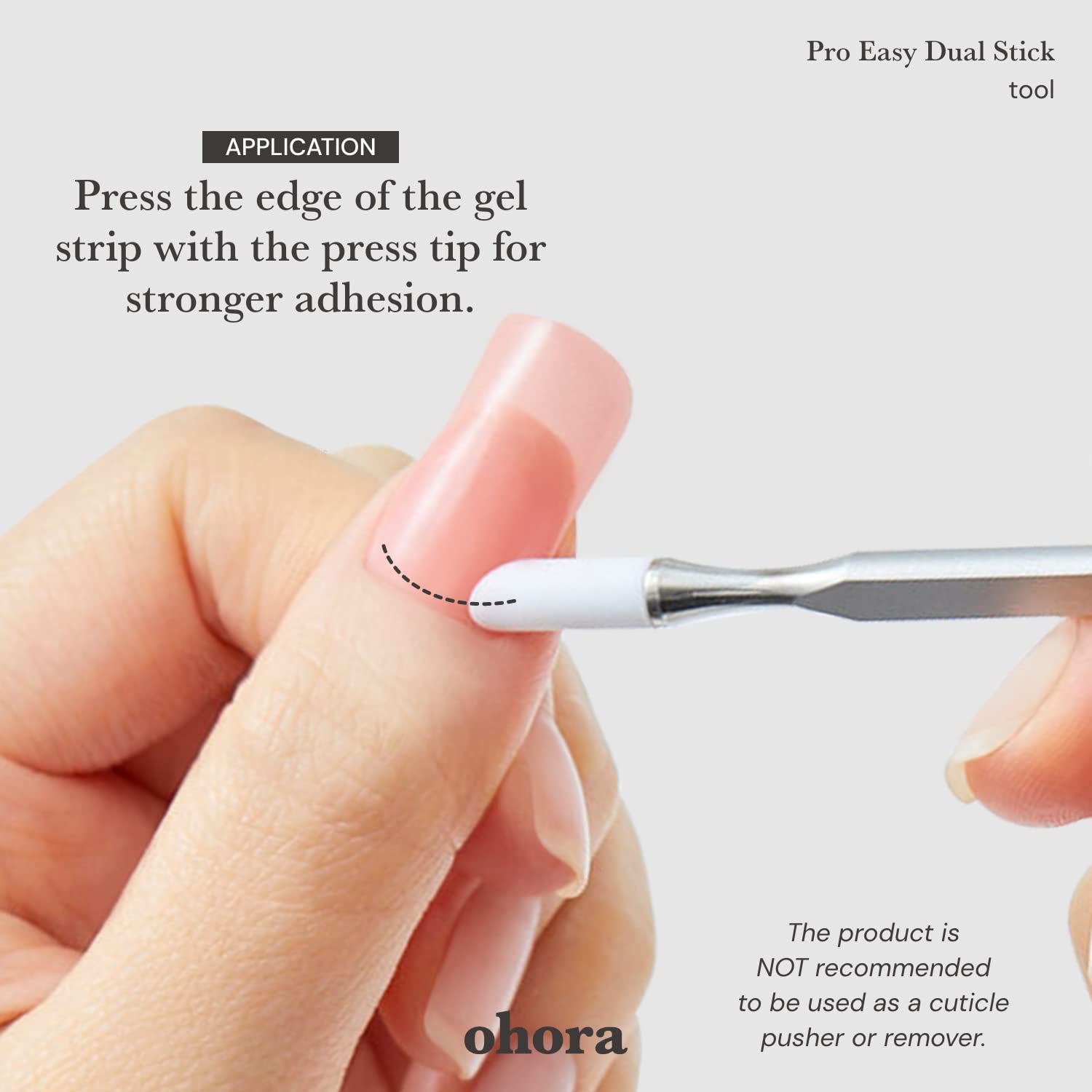 ohora Care Pro Easy Dual Stick Stainless Steel Nail Care Tool