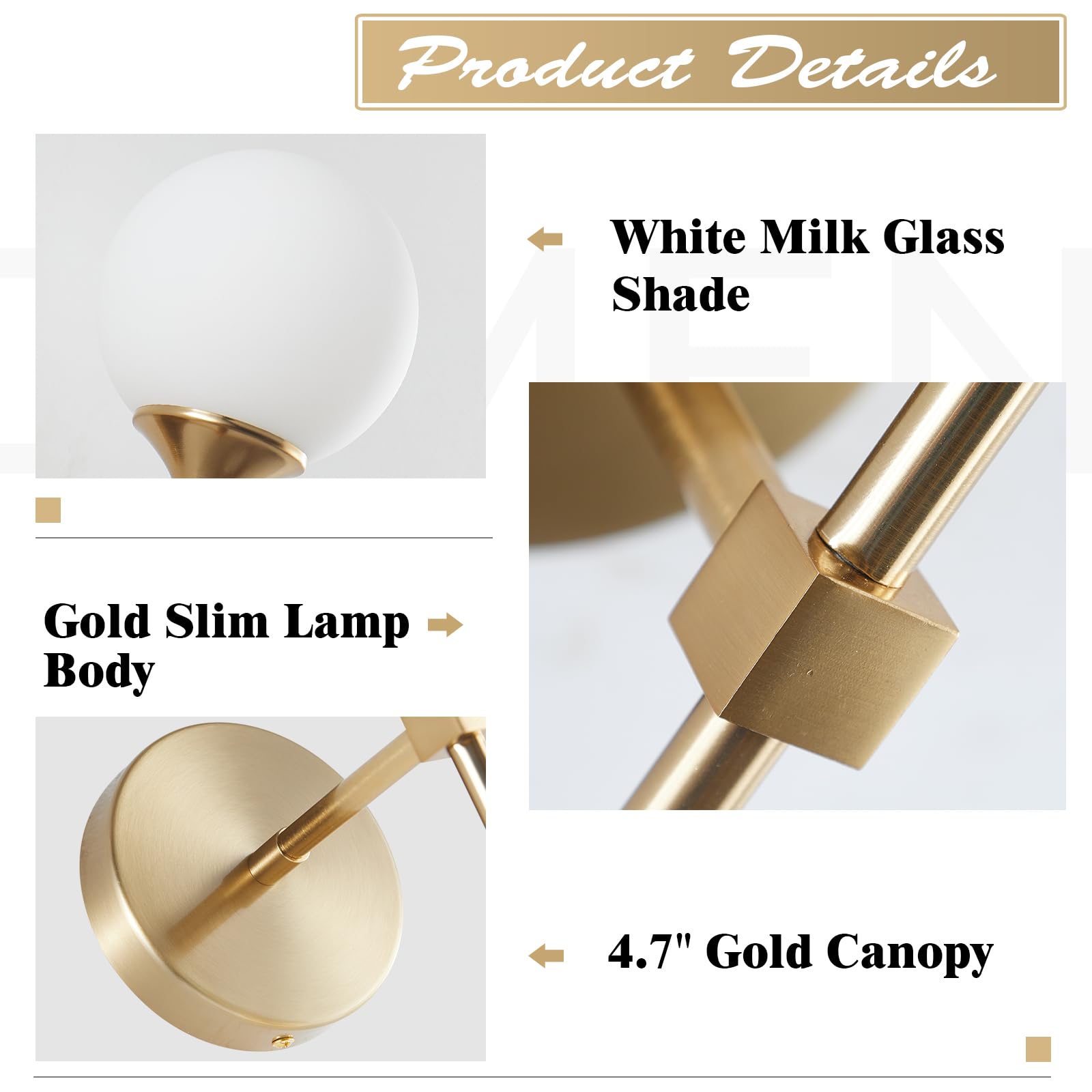 Modo Lighting Applique Murale Industrielle Verre Opale Blanc 1 Lampe Bras Long Salle de Bain