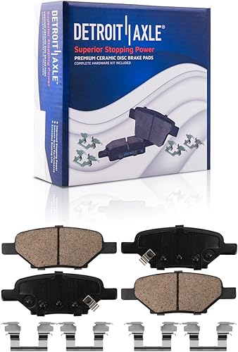 Miniatura 9 de Detroit Axle - Kit de frenos para Chevrolet Malibu 2006 2007 2008, rotores de freno de disco pastillas de freno de cerámica con repuesto de
