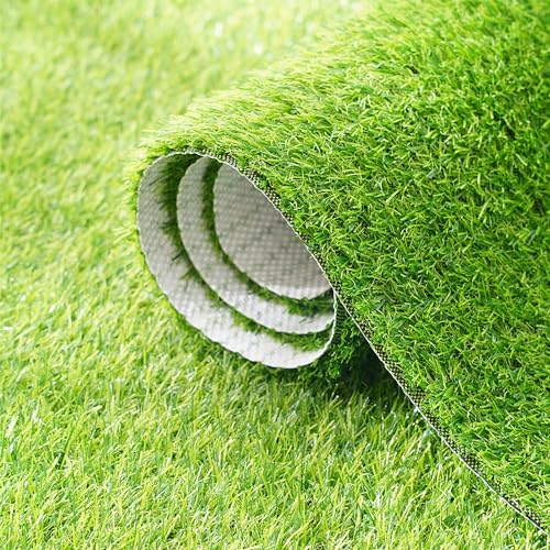 Outdoor Artificial Turf, Outdoor Lawn Carpet, Terrace Lawn, Brand New Upgraded Lawn, White Latex Bottom Design, No Residue, Grass Height 3 Cm (1.2 Inches)(Size:2M*15M)