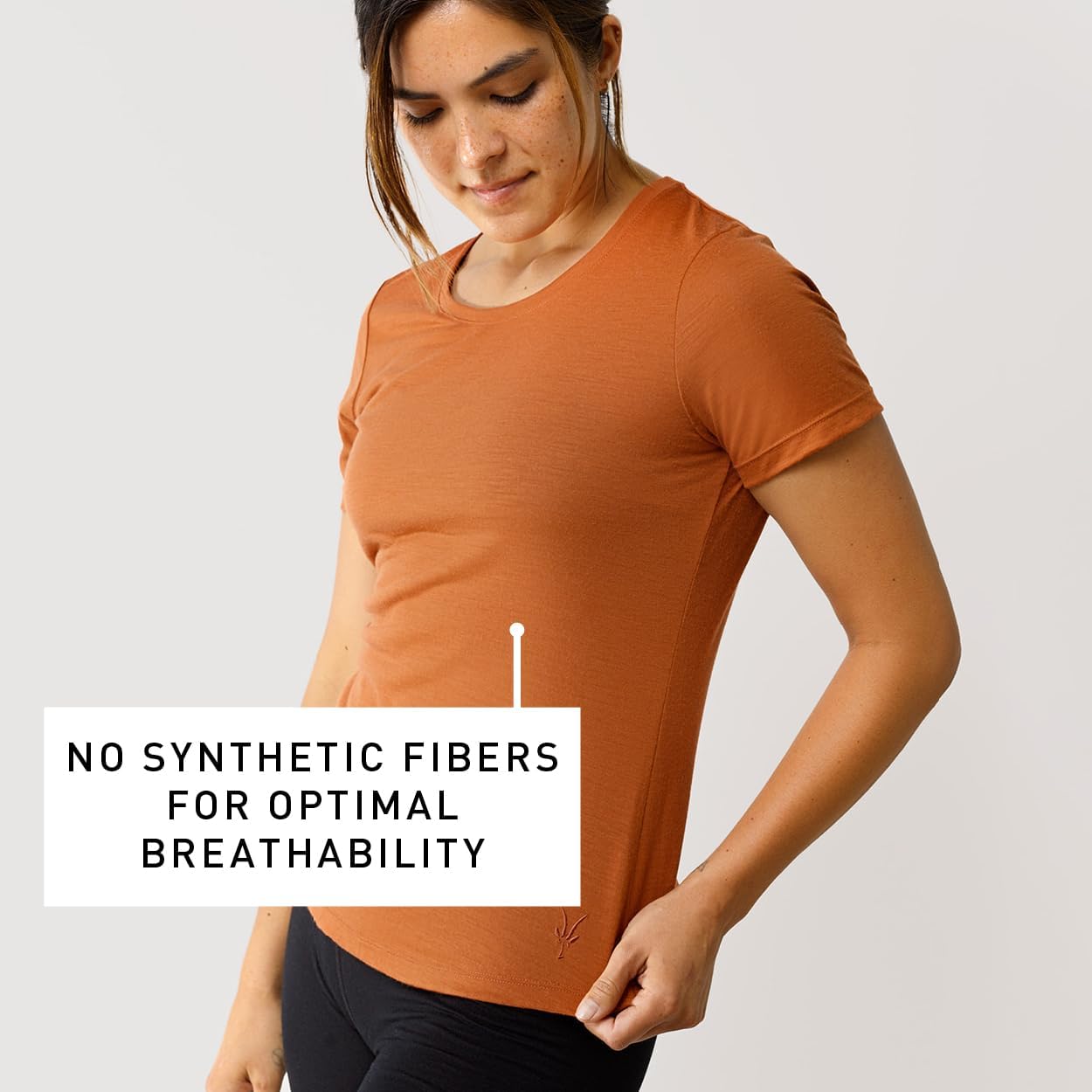 IBEX Merino Wool 24 Hour Short Sleeve Low Crew for Women | Lightweight & Breathable Solid Crew Neck Women's Top - Image 4