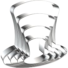 Top Hat Cookie Cutter Set - 5 inch, 4 inch, 3 inch, 2 inch - 4 Piece Cookie Cutters Shapes Molds for St. Patricks Day or 4th of July - Stainless Steel