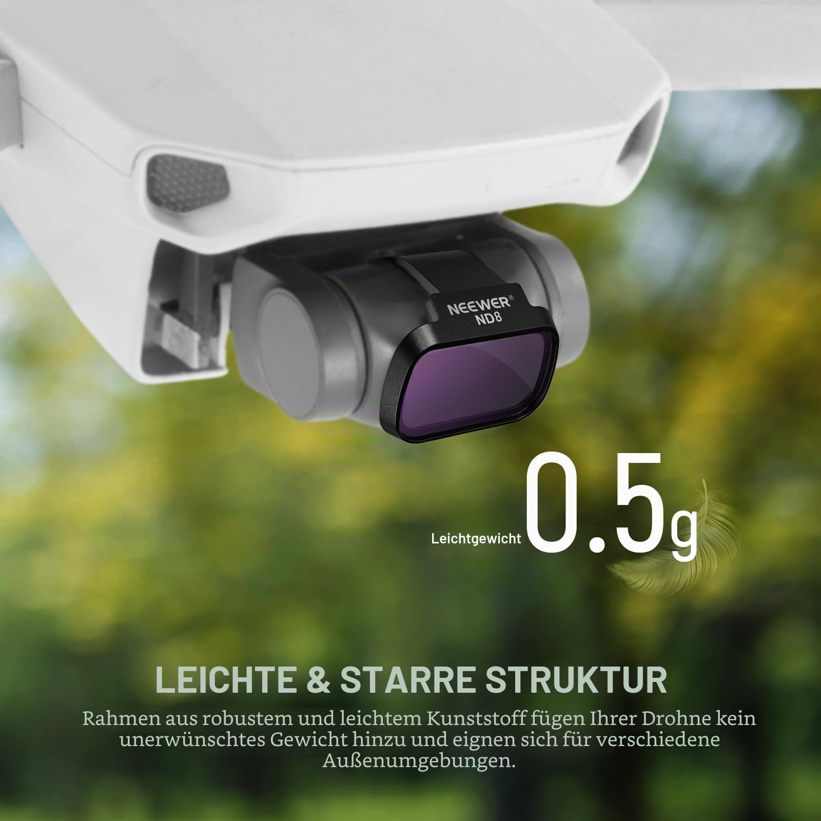 NEEWER ND Filter Set kompatibel mit DJI Mini 4K/2 SE/SE/2/Mavic Mini (3er Pack), CPL/ND8/ND16 Graufilter mehrfach beschichtete HD Optikglas Neutraldichtefilter Drohnen Kamera Objektiv Zubehör, FL-C41