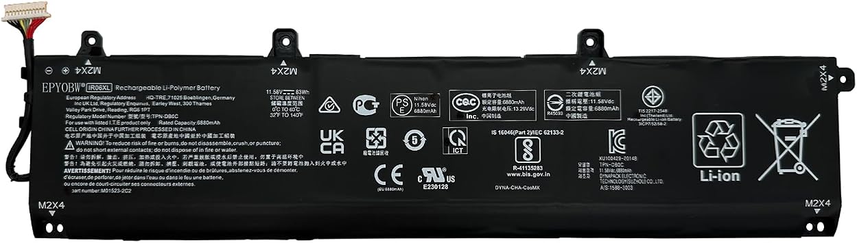 IR06XL Laptop Battery 83Wh Compatible with HP ZBook Power G7 G9 G10 Mobile Workstation/ZBook Power G10 A Mobile Workstation Series M01523-2C1 M01523-2C2 M02029-005 TPN-DB0C IR06083XL