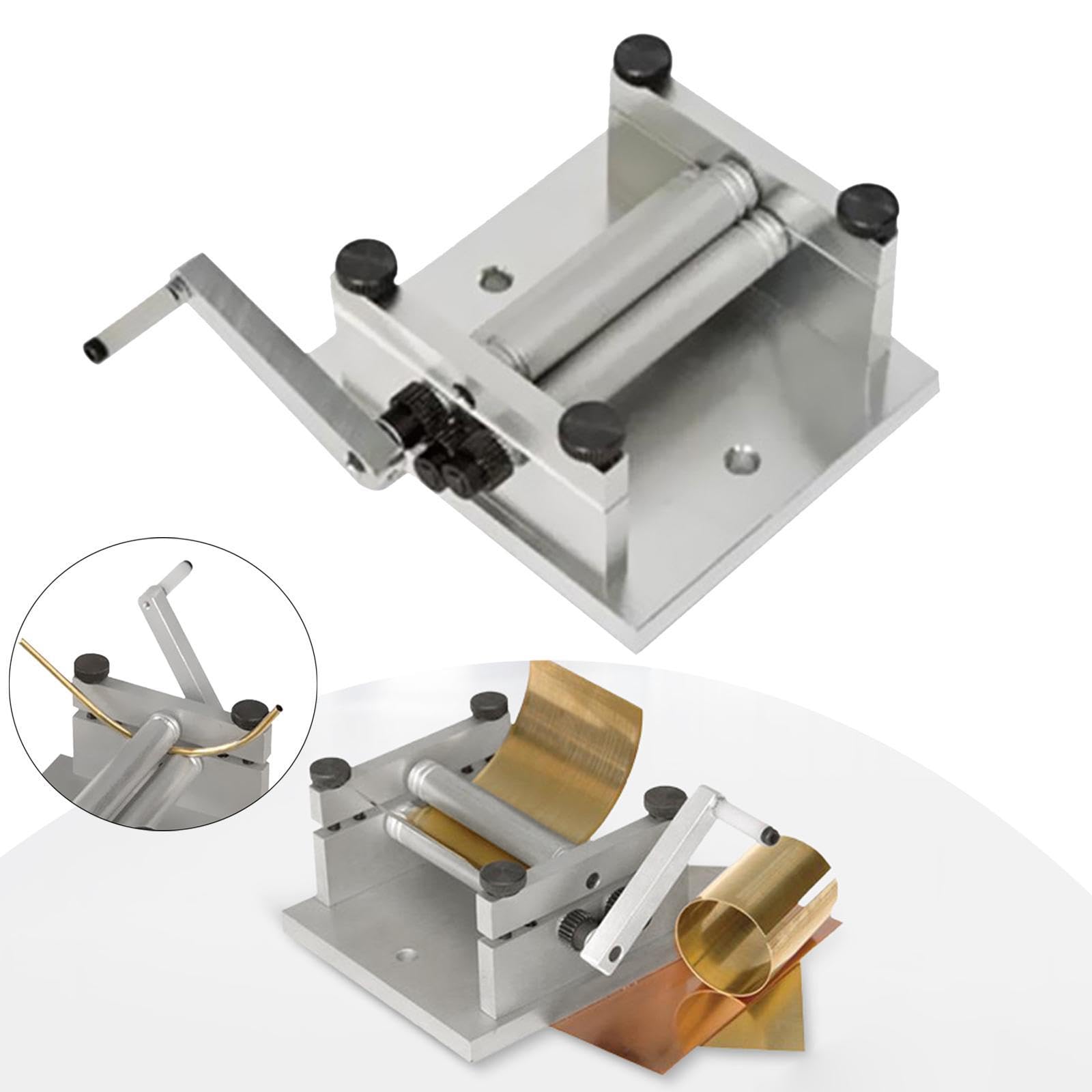 Milageto Mini Rolling Machine Handheld Bending Machine Wear Resistant Sturdy Portable DIY Hand Tool Metal Bender Machine for Basements
