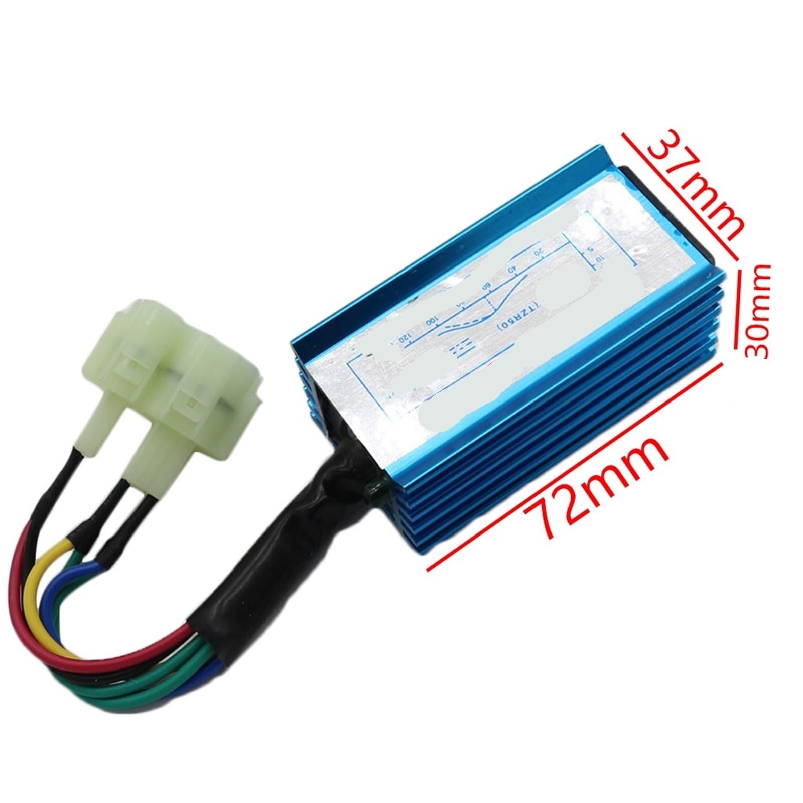 Caja CDI para motocicleta Puntos de conversión pour motocicleta GY6125 para encendido CA carcasa pequeña CDI cabeza redonda
