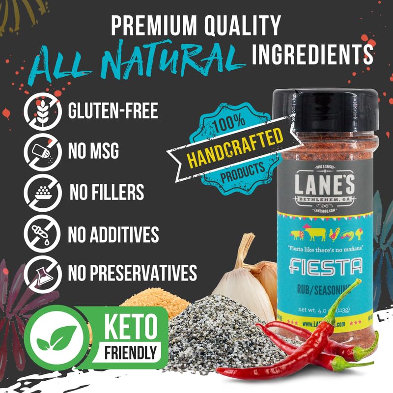 Miniatura 4 de Lane's Fiesta Taco - Mezcla de condimentos para tacos, condimento keto para tacos, condimento para tacos de pollo, suave, sin MSG, mezcla de