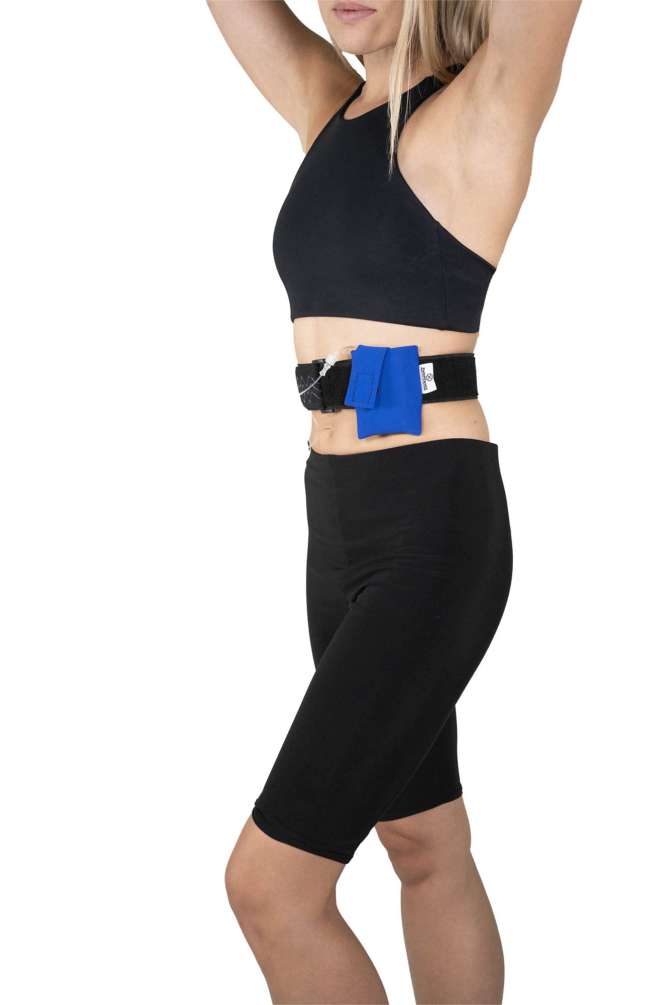 Pumpcases™ Blue Insulin Pump Holder – Diabetic Insulin Pump Stretch Belt – Waist Belt Insulin Pump Case – Pumpcases™ are Compatible with 780G – Assembled in The USA (Large)