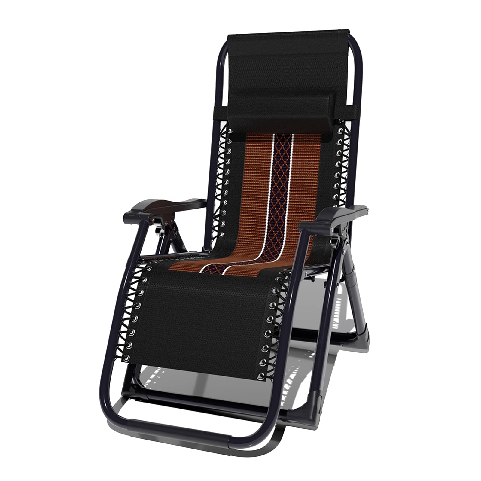 Fauteuil inclinable pliable à gravité zéro réglable en métal couleur 1001