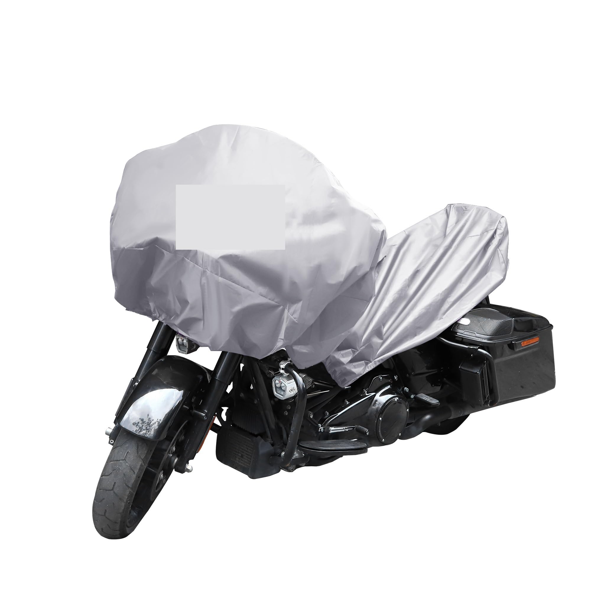 Copertura per Moto Protezione UV Universale for Motocicletta Mezza Copertura Leggera for la Maggior Parte delle motociclette Touring Cruiser per Interno Esterno(Sliver,XL)