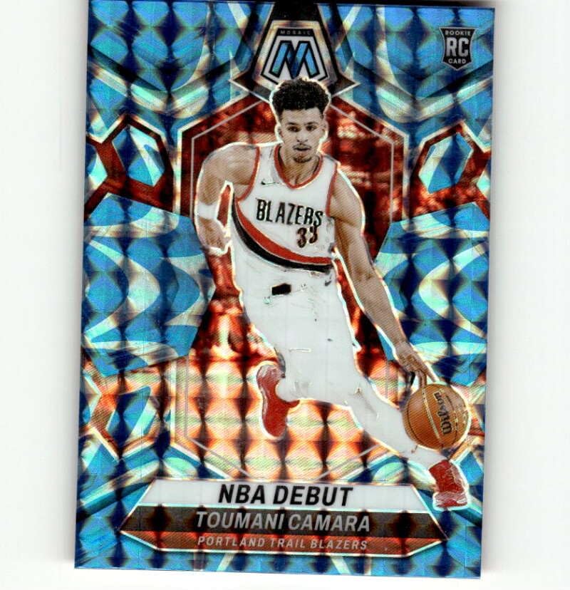 2023-24 Panini Mosaic Mosaic Reactive Blue #270 Toumani Camara RC Rookie NBA Debut Portland Trail Blazers NBA Basketball Trading Card
