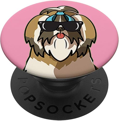 Miniatura 1 de Shih Tzu  Escuadra para perro con diseño de mamá color rosa